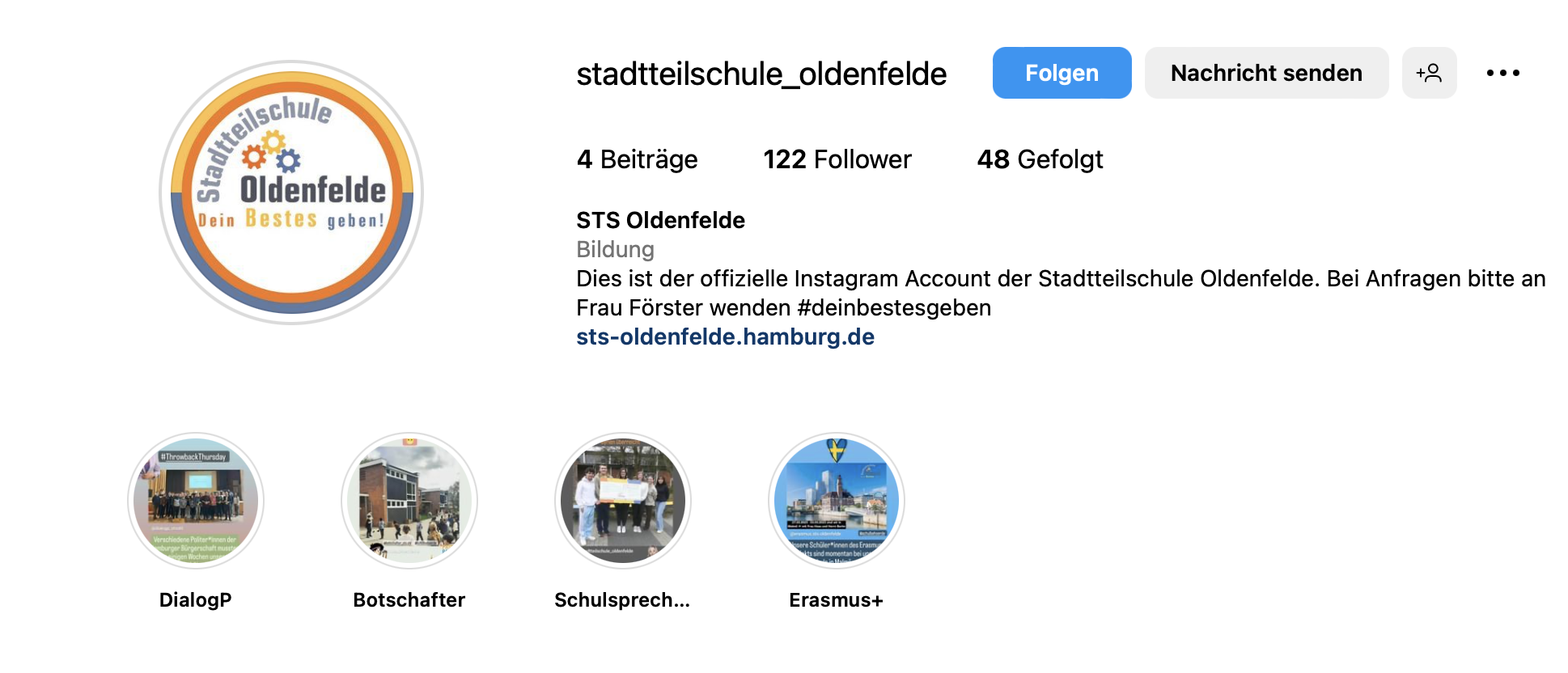 STS Oldenfelde mit neuem Instagram-Account
