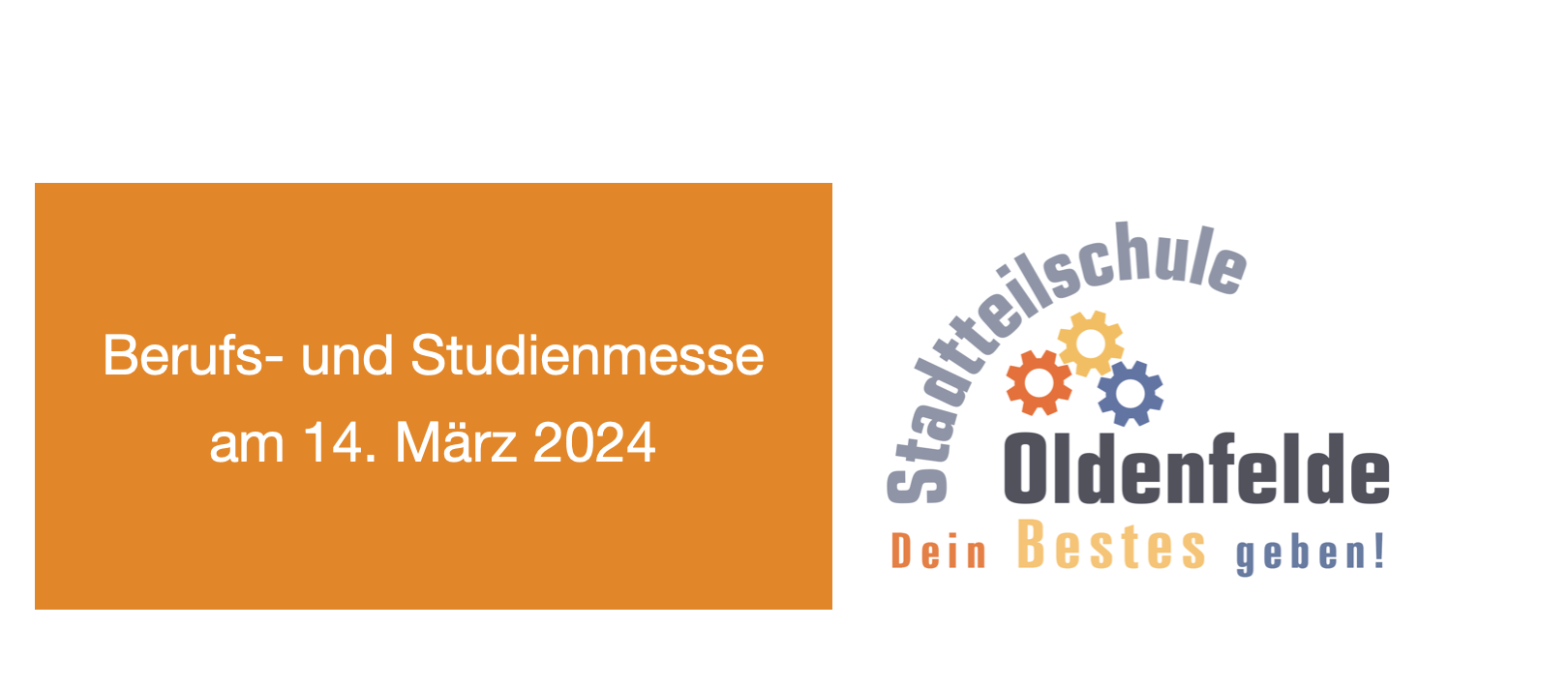 Berufs- und Studienmesse am 14. März